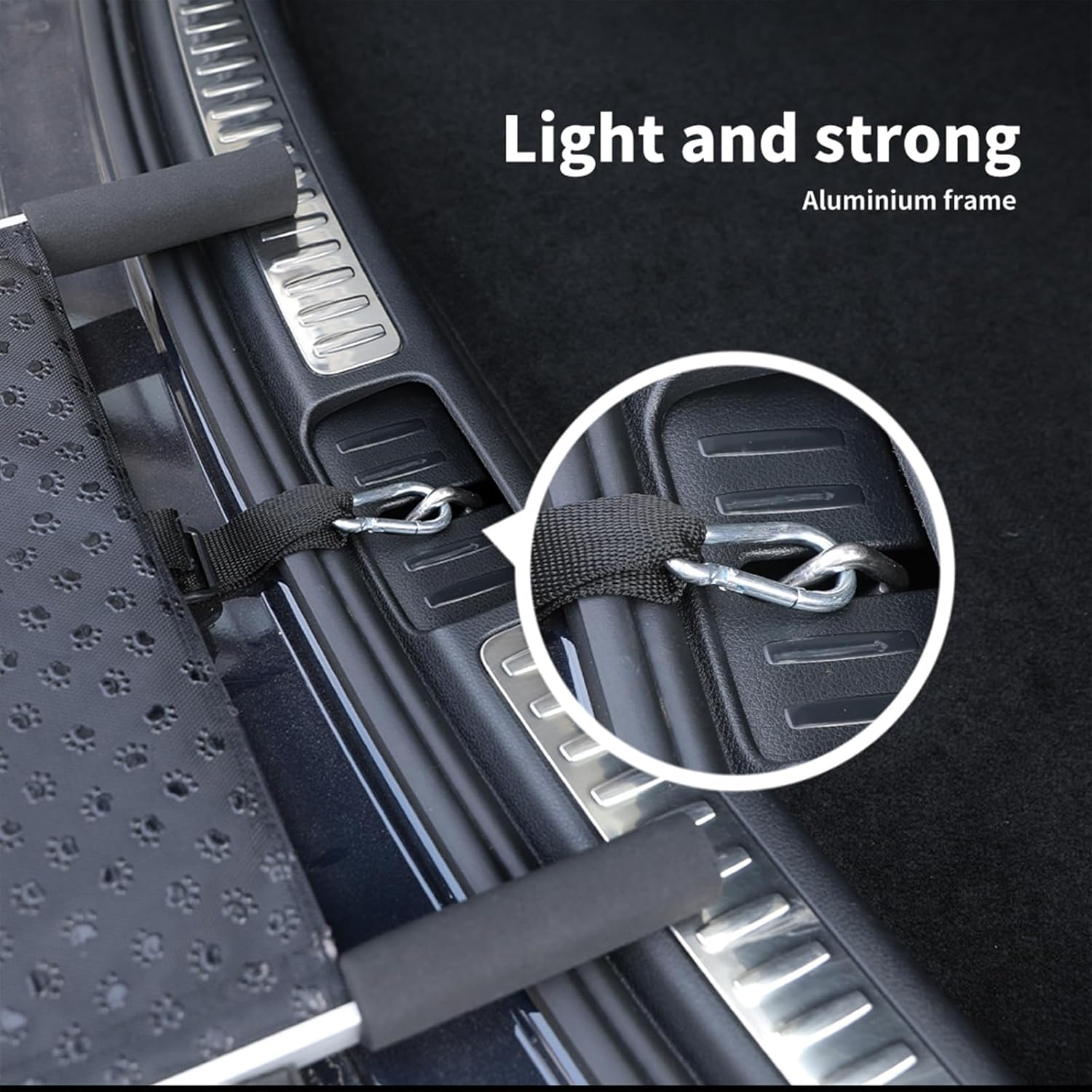 Pawz Folding Dog Stairs for Large Dogs - Portable 6-Step Steel Pet Ramp for Cars, Suvs, Trucks, with Non-Slip Reinforced Steps, Adjustable Height, Supports up to 90KG image number 6