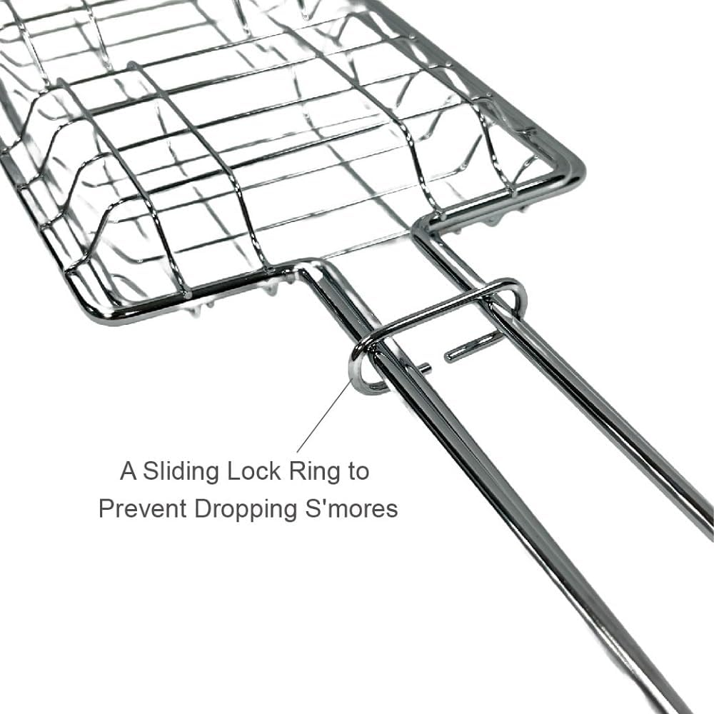 Chrome-Plated Steel S'Mores Grill - Perfect for Toasting Marshmallows, Cookies & More! Portable and Easy to Use for Indoor and Outdoor Fun ! image number 3