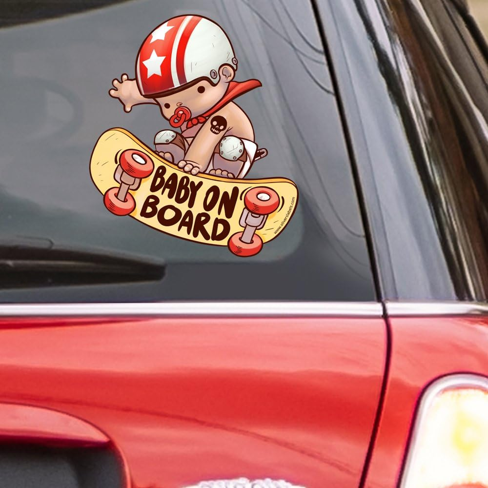 Baby on Board Decals Skater Baby Vinyl Window Car Decal Sticker