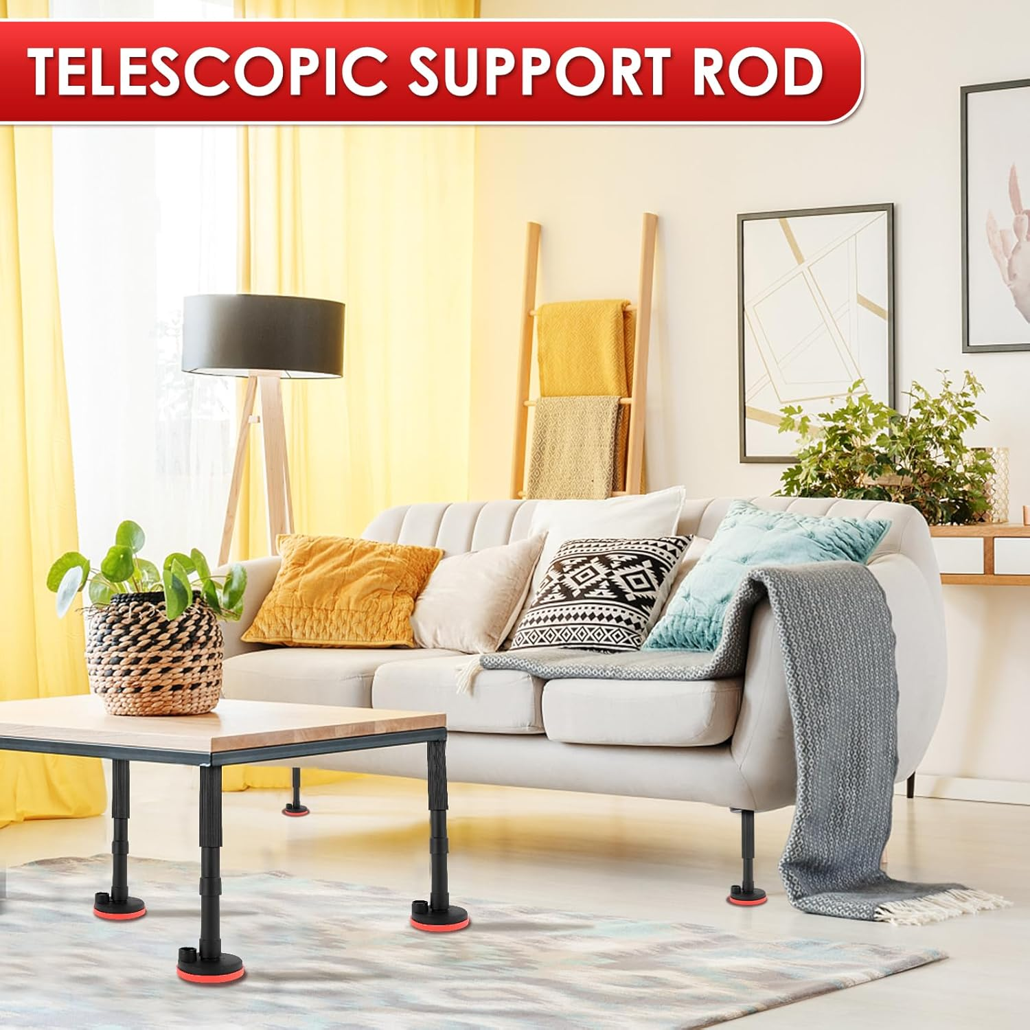 2Pcs Cabinet Jacks for Installing Cabinets, Support System for Upper Cabinet Installation, Stable Support System for Upper Cabinet Installation, Undermount Sink Mounting Brackets for Fallen Sink image number 1