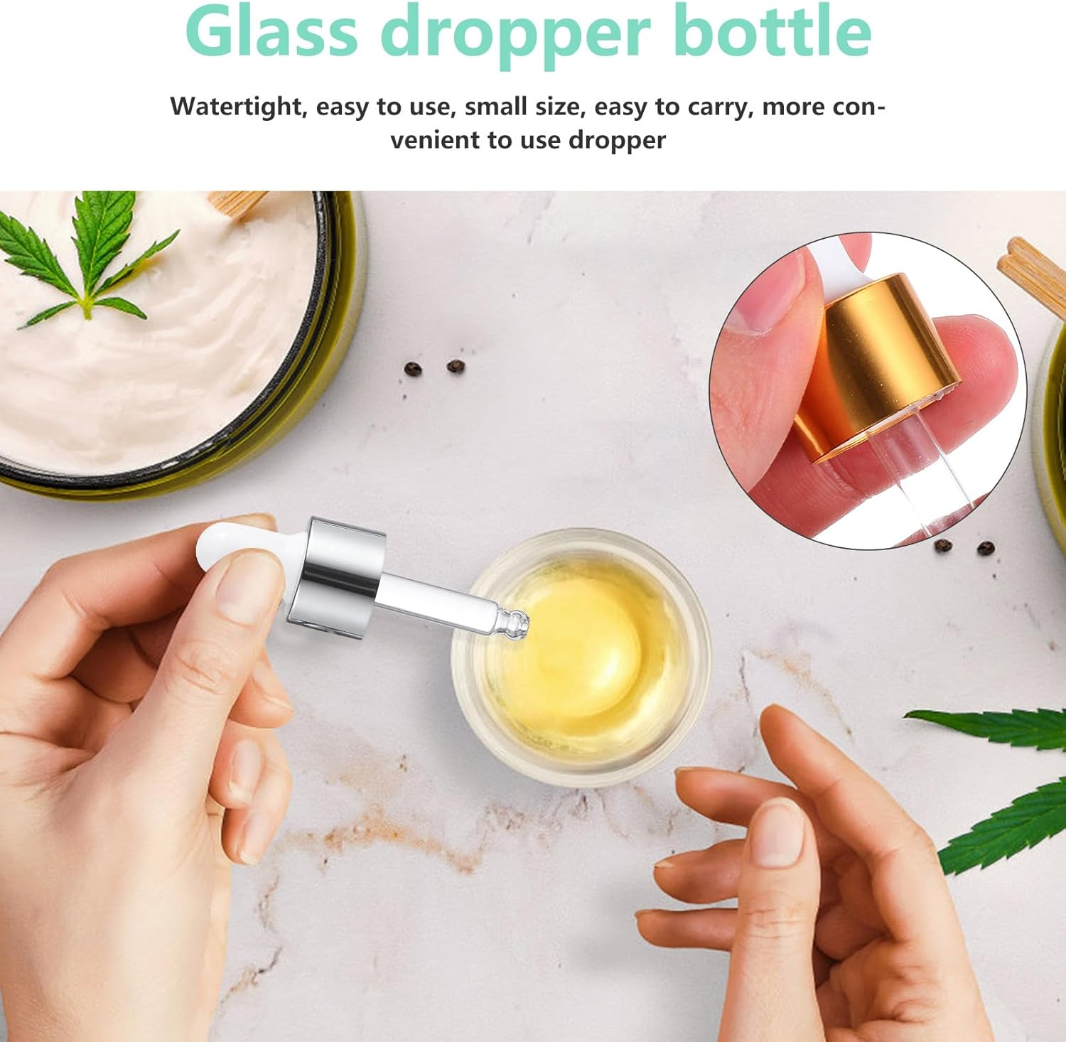 TEHAUX 15Pcs 5Ml Glass Dropper Bottles with Bright Silver and White Silicone Bulb, Essential Oil Containers for Aromatherapy and Cosmetic Liquid Storage image number 5