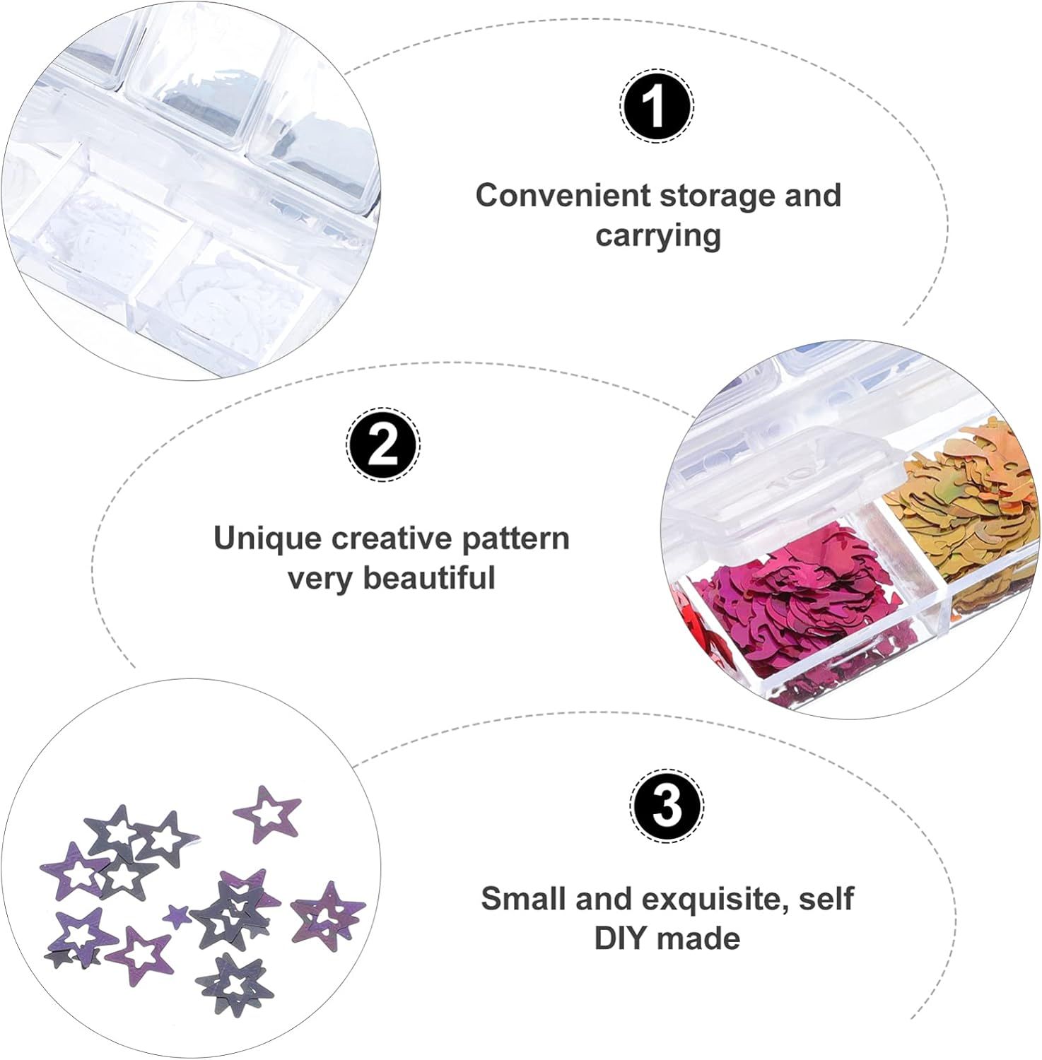 Vaguelly Halloween Nail Art Glitter Skull Pumpkin Colors Spider Glitter Nail Decoration Party Manicure Stickers