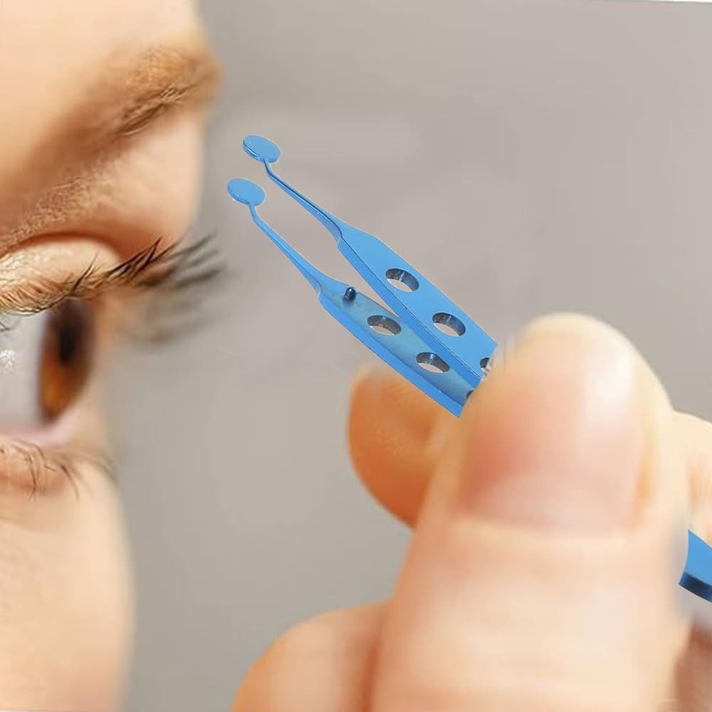 Metal Meibomian Gland Massage Tool, Eyelid Expressor Tweezer image number 3