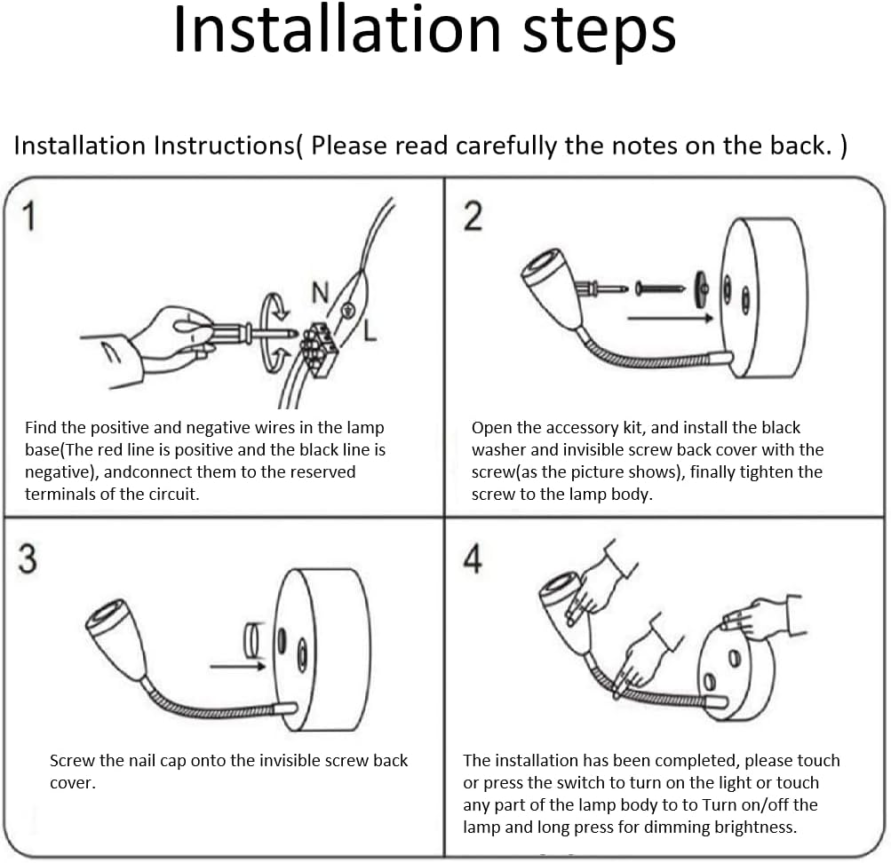 12V RV Reading Light LED Bedside Light Spotlight with 5V/2A USB Charging Port Dual Lighting Mode Touch Dimmable Flexible Gooseneck Wall Lamp for Boat, Motorhome, Camper Caravan Van (2PACK) image number 4