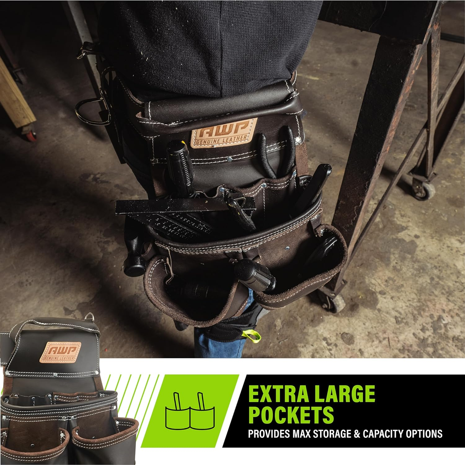 AWP Trapjaw Oil-Tan Leather Tool Rig (L-903-1) Brown