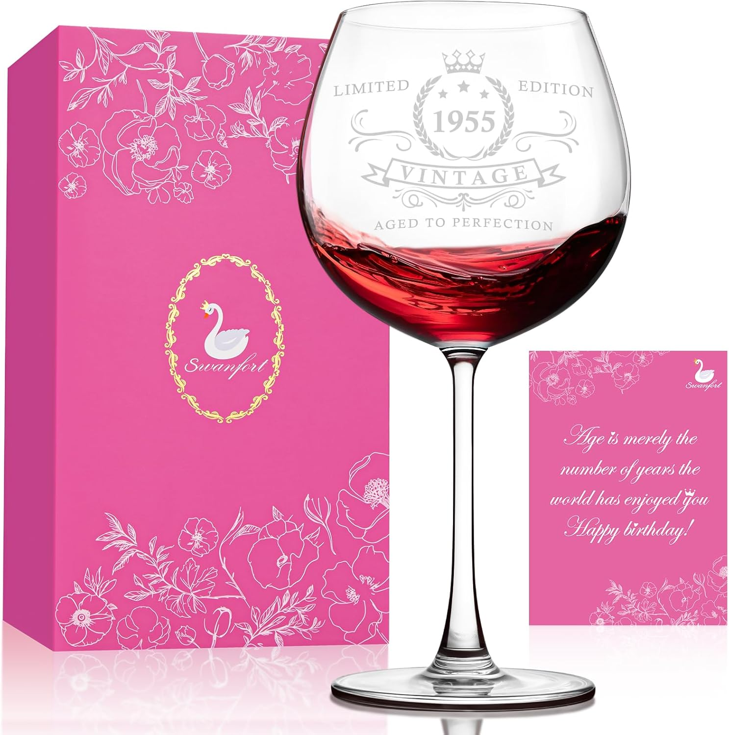 70Th Birthday Gifts for Women, Vintage 1995 Wine Glass, 70Th Birthday Decorations for Women, Meaningful 70Th Gifts, Funny 70 Year Old Birthday Gift, Turning 70 Present for Her. image number 1