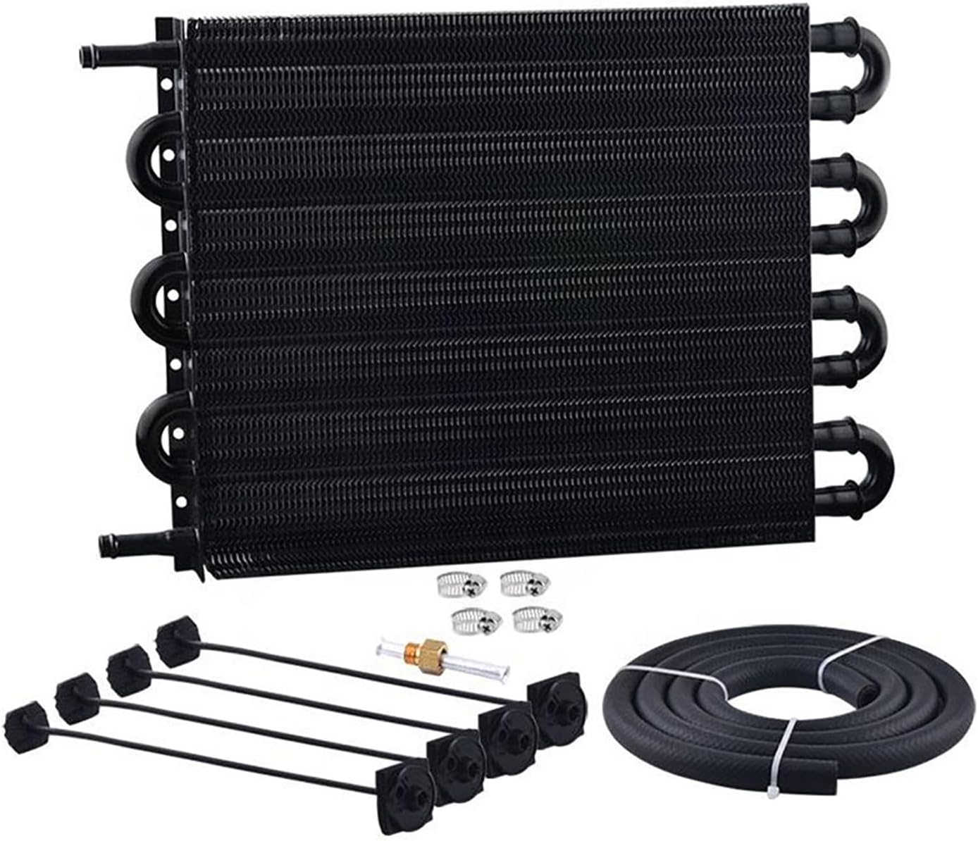 MAX COOL 8 Row Transmission Oil Cooler Kit Remote Transmission Oil Cooler Radiator Converter Kits Manual to Automatic image number 4