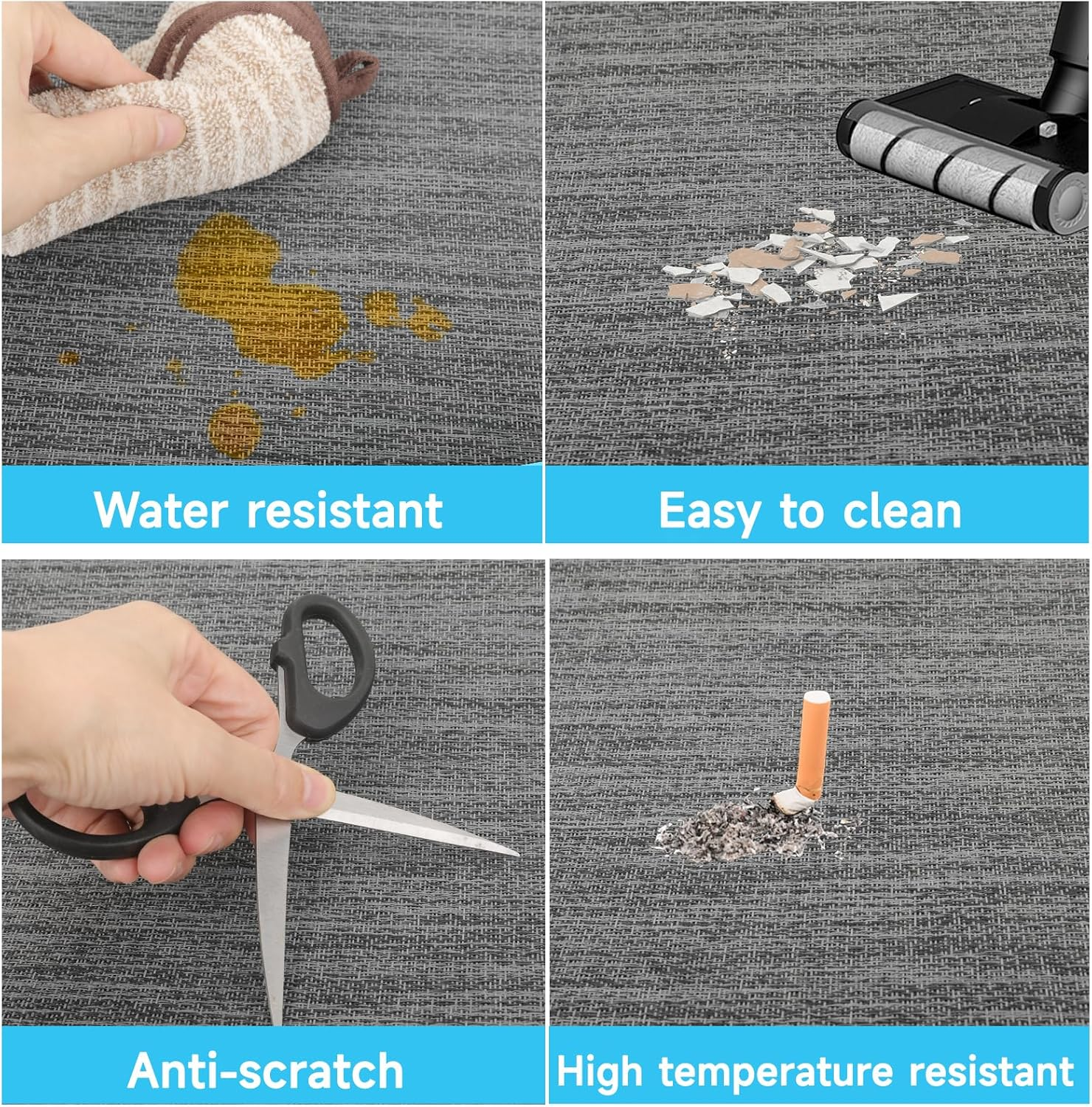 Office Chair Mat for Hardwood,Carpet Protector Chair Mats,Heavy Duty Desk Chair Mat for Rolling Chair,Anti-Slip Floor Protector Chair Mat for Home Office (100 * 120 Cm) image number 5