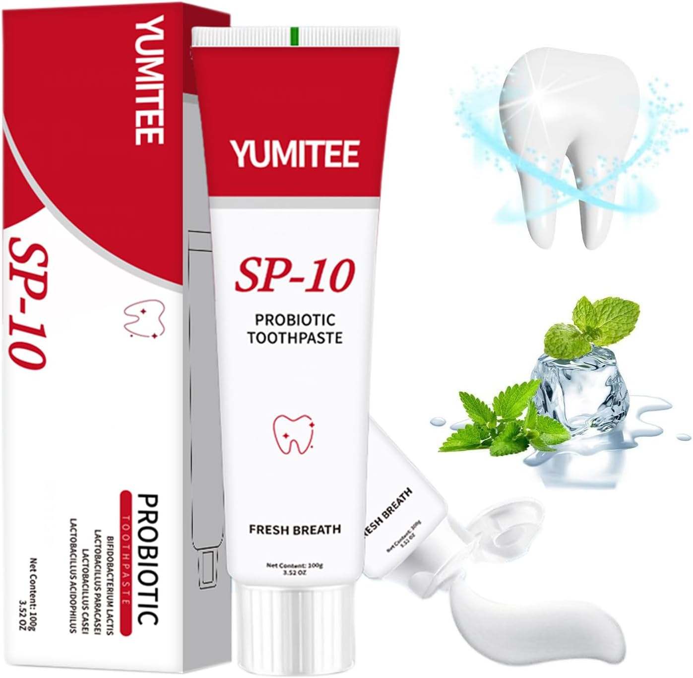 Sp10 Probiotic Toothpaste, Sp-10 Ultra Whitening Toothpaste for Fresh Breath&Stain Removal&Deep Cleaning Care,Evolved from Sp4 Sp6 image number 1