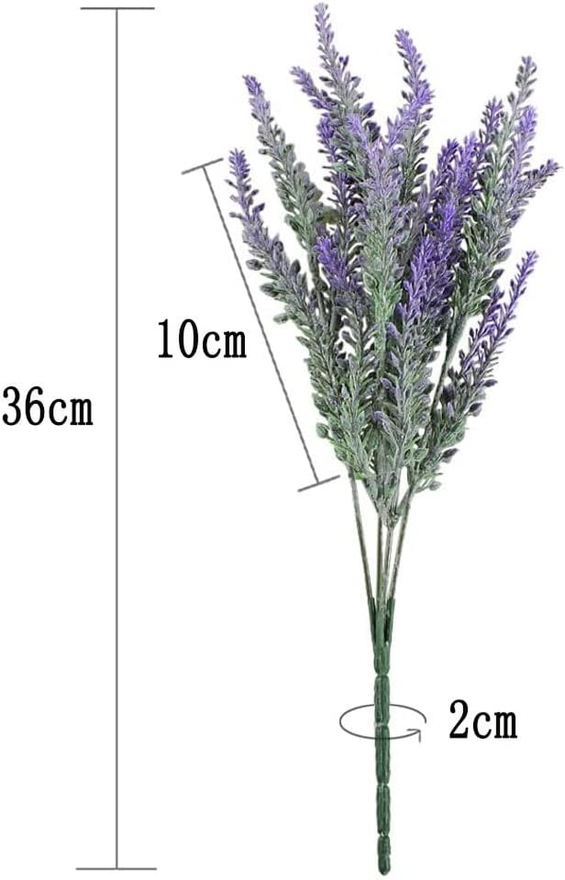 Artificial Lavender Flowers 10 Pieces to Make a Bountiful Flower Arrangement Nearly Natural Fake Plant to Brighten up Your Home Party Garden and Wedding Decor (Purple) image number 1