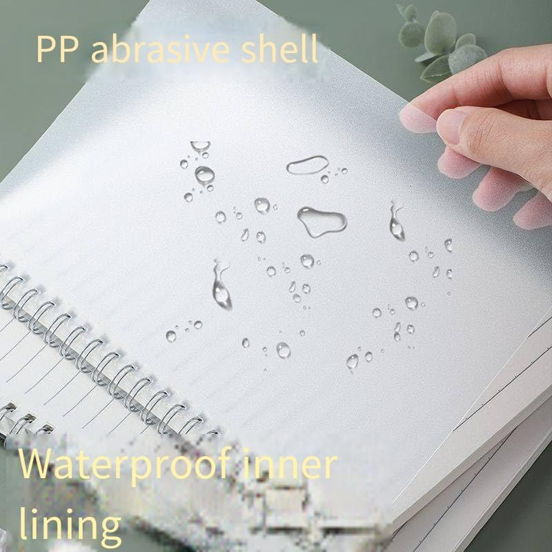 LORJE 1 Pack A5 Spiral Notebook, 80 Sheet Thick Paper, Flexible Plastic Cover, Smooth Writing Aesthetic for School, Work Office (Plain) image number 6