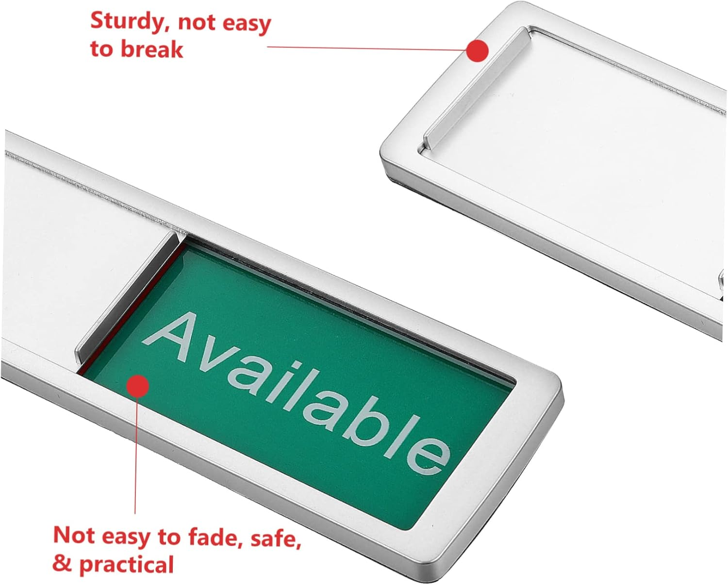 2 Pcs Use Sign Office Signs Open Closed Slide Door Indicator Bathroom Door Office Occupied Privacy for the Restroom Conference Room S Acrylic image number 4