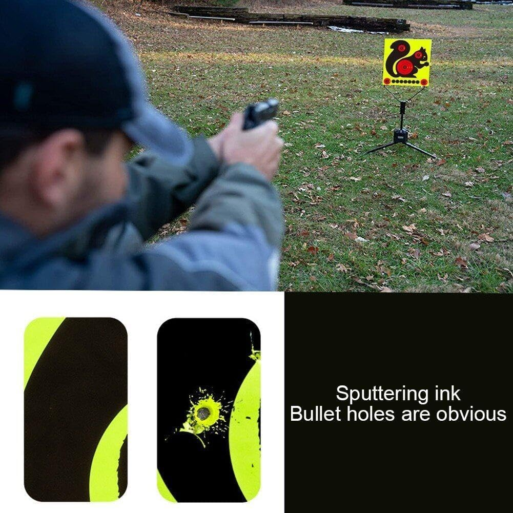 Linyongc Multicolor Dart Shooting Target, 28Pcs Self Adhesive Splatter Target Paper Stickers, 8X8Inch/20X20Cm, Square with Circular Center image number 6