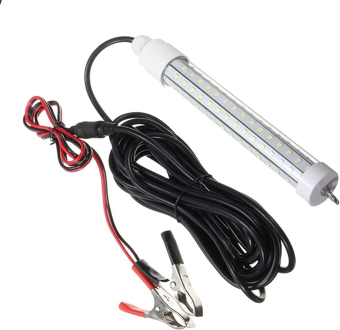 12V 10W LED Underwater Submersilble Fish Light (Cool White) Night Fishing Crappie Shad Squid Boat Kayak Canoe Fishing Bait image number 2