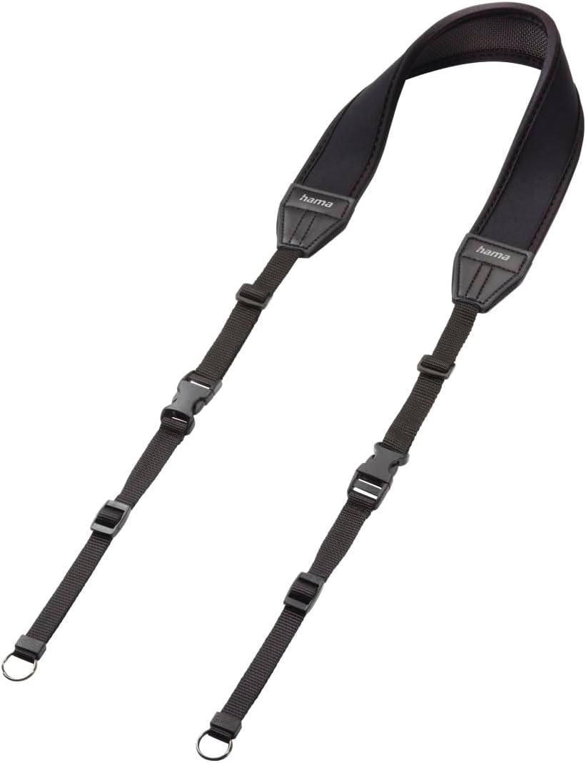Hama 2In1 130" Neoprene Straight Camera Strap Black image number 1