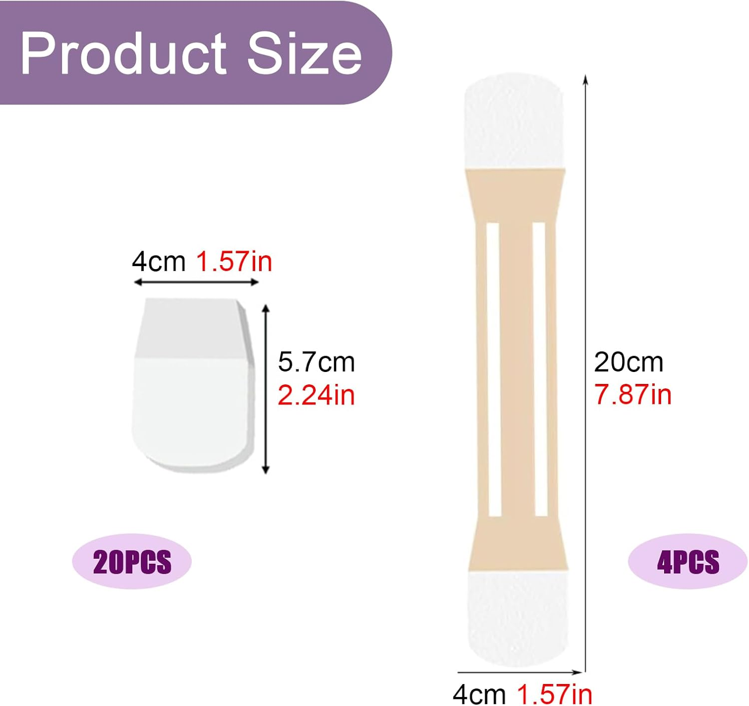 Hzqzaoan Face Lifting Tape - Invisible Neck Tape for Double Chin & Sagging Skin, Includes 4 Neck Bands & 20 Replacement Strips (High Elastic, Waterproof) image number 1