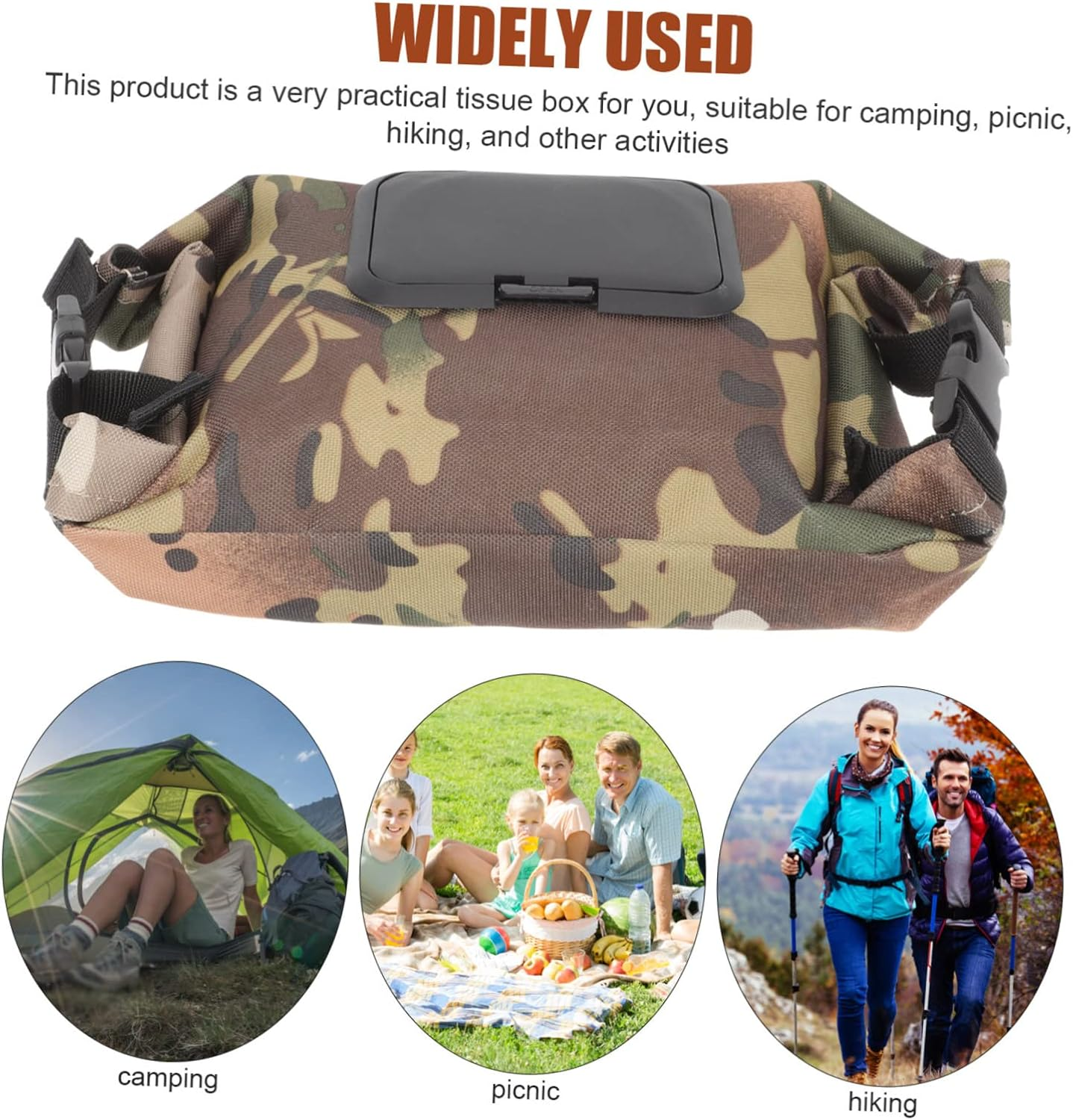 Wear-Resistant Napkin Holder Camping Tissue Box Diaper Bag Tissue Box Holder image number 3