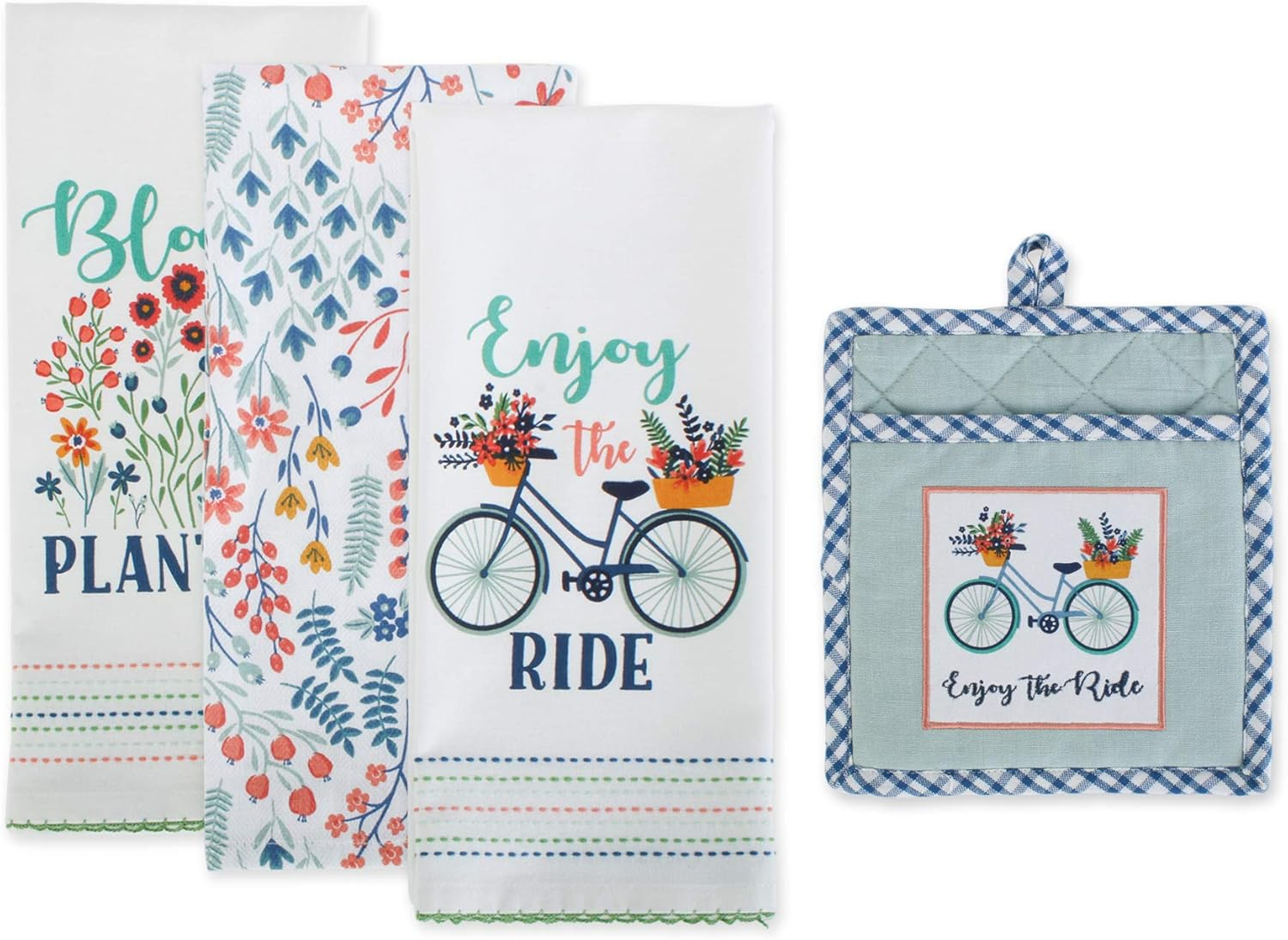 DII Easter Folk Garden Kitchen Textiles, 13X19, 6 Piece