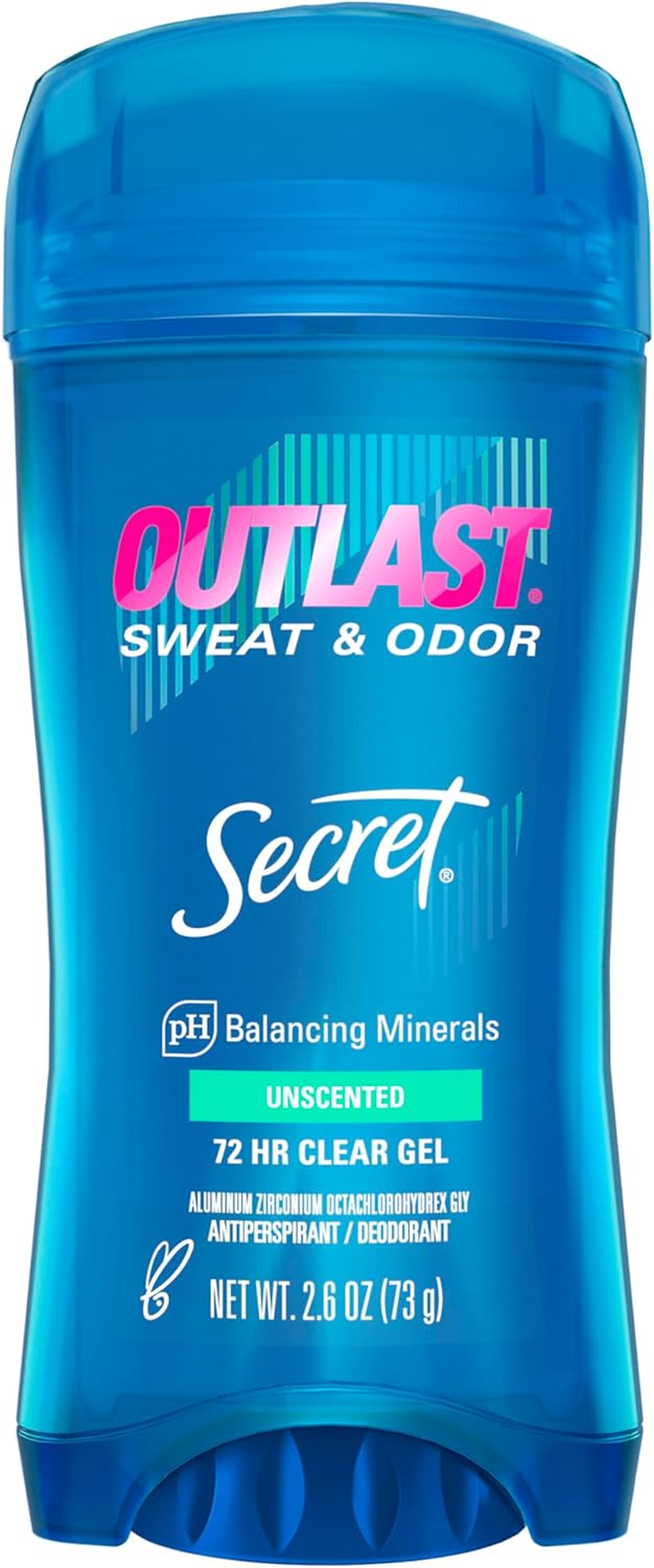 Secret Outlast Unscented Women'S Clear Gel Antiperspirant and Deodorant 2.6 Ounce (Pack of 6) image number 6