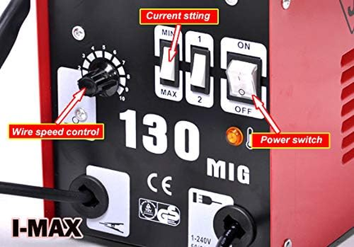 New Mig 130A Gasless MAG Portable Welder Welding Machine Metal Steel 10A AU Standard Plug 240V Flux Wire image number 3