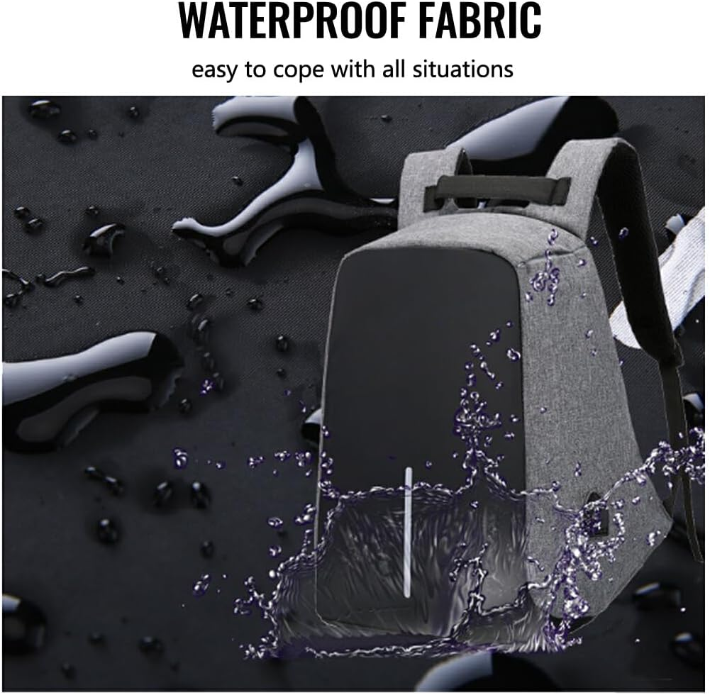 Charging Hole Anti-Theft Backpack Professional Simple Style Men Laptop Backpacks with Hiding Zipper Laptops Carrier Bags image number 6