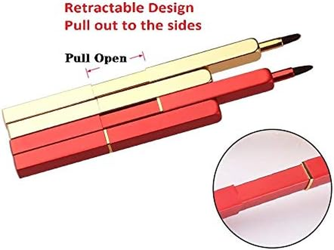 Exquisite Professional Lip Brush Applicators-Retractable Lipstick Brushes- Lipstick Gloss Makeup Brush Tool for Women and Girls (Bright Gold) image number 2