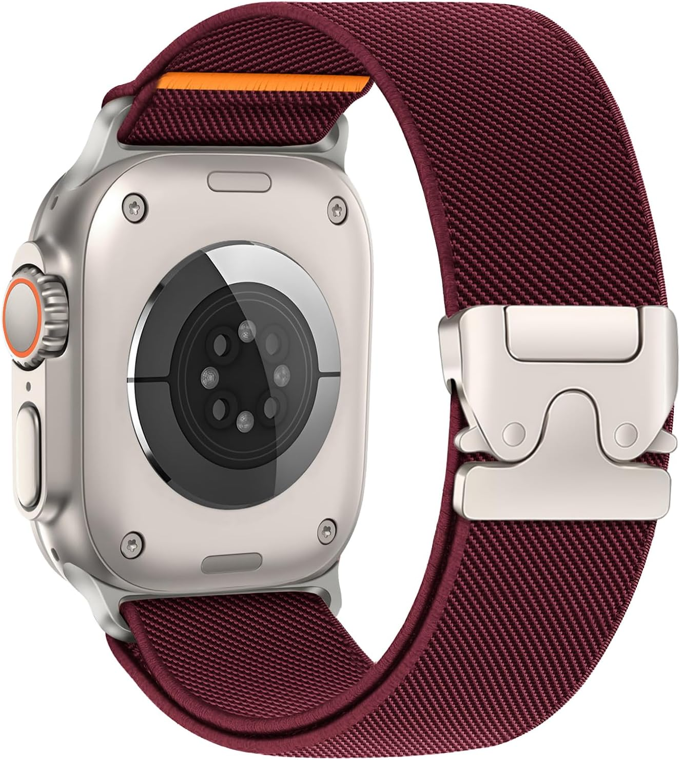 Stretchy for Apple Watch Band Ultra/2 49Mm 46Mm 45Mm 44Mm 42Mm Men/Women,Parachute Buckle Elastic Nylon Solo Loop Sport Strap Wristband for Apple Watch Series 10 9 8 7 6 5 4 3 SE/2 image number 2