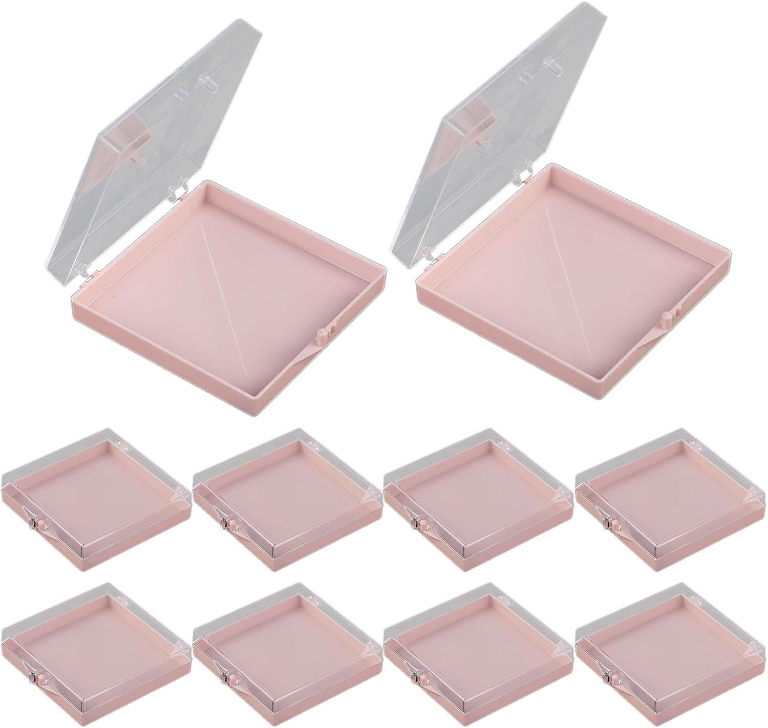 Kokiya 10 Pieces,Press on Nail Storage Box Artificial Nail Display Organizer,Mini,Small,Nail Storage Container for Artificial Nails, Black