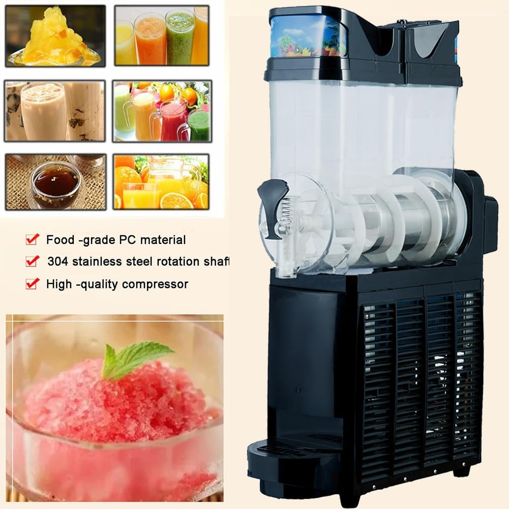 15L Commercial Ice Slush Machine, 380W Professional Frozen Drink Slushy Machine, Margarita Making Machine, Slushie Maker Machine for Soft Ice Drink, Juice, Tea, Coffee image number 4