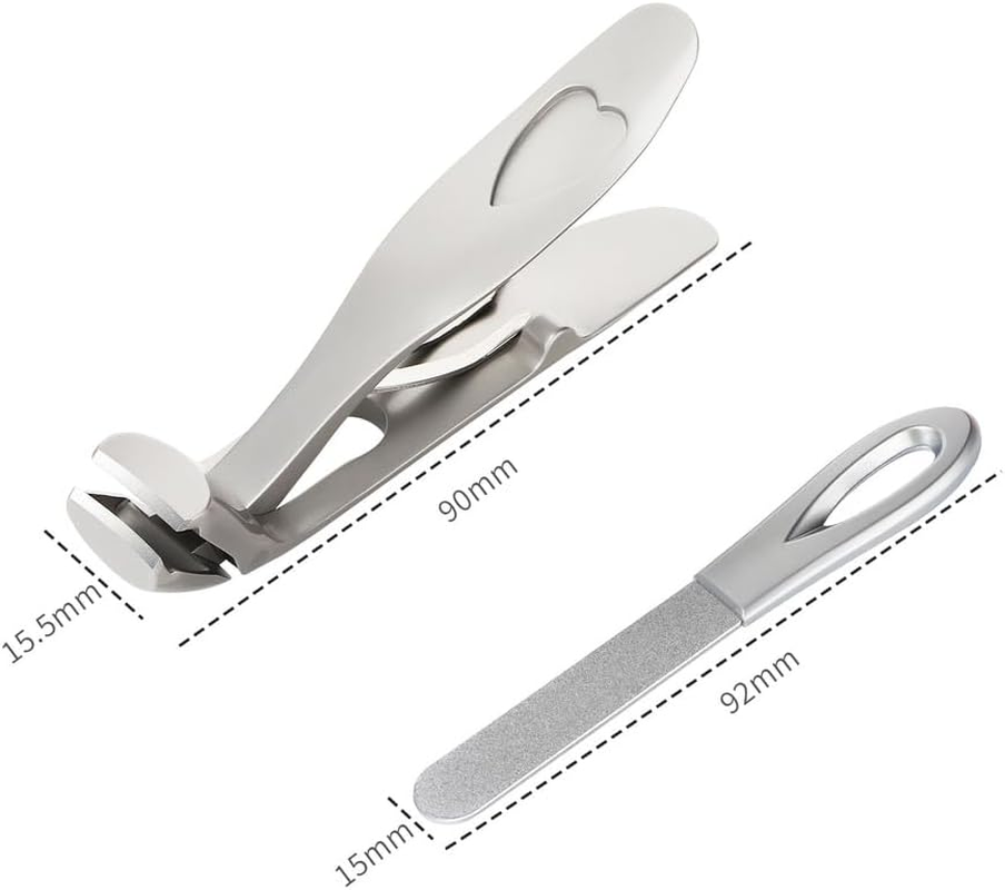Sherum Clipmaster Pro,Cumuul Clipmaster Pro,Sherum Nail Clipper,Dotmalls Cumuul Clipmaster Pro Ergonomic Angled Head Senior Toenail Clipper, Large Angled Head Toenail Clippers Wide Opening (Silver)