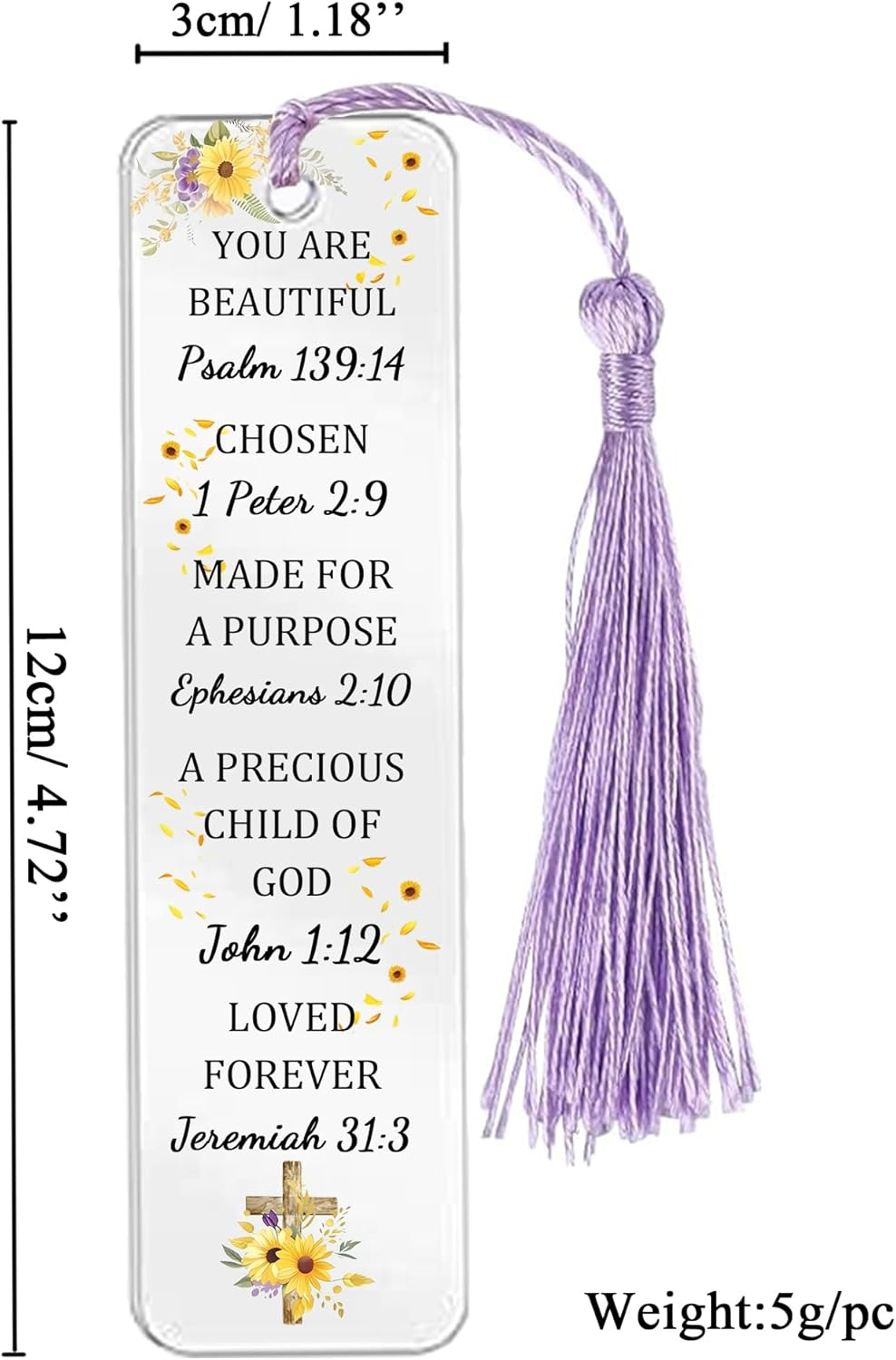 HZBLAZ Acrylic Bookmarks & Plaque Set Sunflower Encourage Keepsake Colleagues image number 4