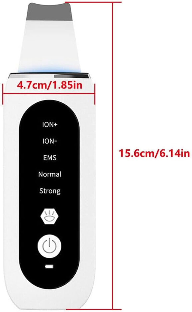 Havvo Ultrasonic Facial Skin Scrubber Face Pore Deep Cleaner Spatula Blackhead Remover