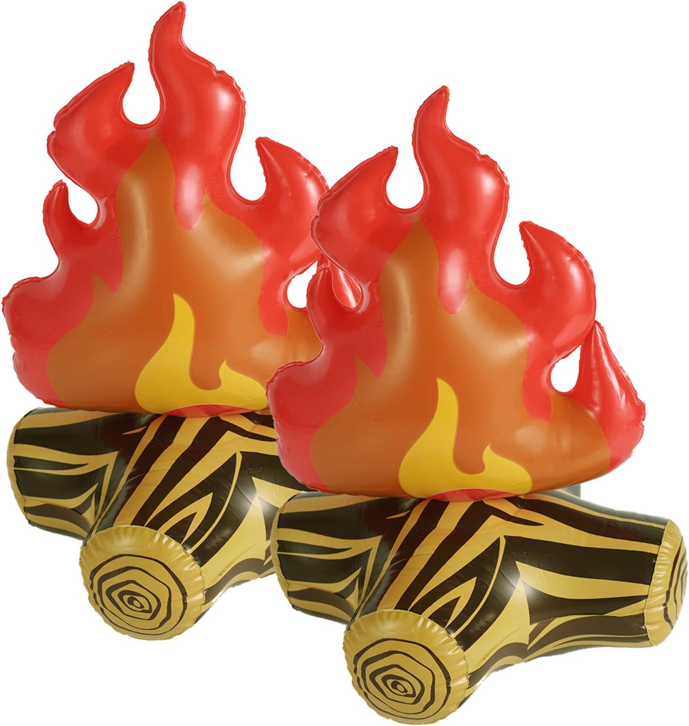 4Pcs Inflatable Fake Campfire, Fake Fire Pit Decoration Artificial Flame Campfire Toy for Indoor Outdoor Play Kids Camping Theme Birthday Party Scene Setting & Photo Props image number 1