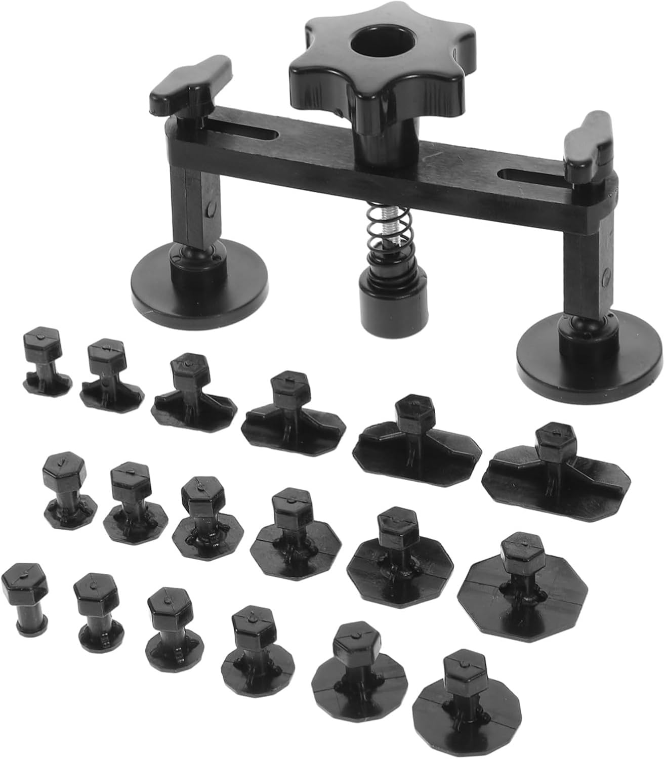 Cabilock Automotive Dent Tool Kit Black Suction Bridge and 18 Adhesive Tabs Small and Large Dent Sucker for Car Hail Damage Repair And image number 2