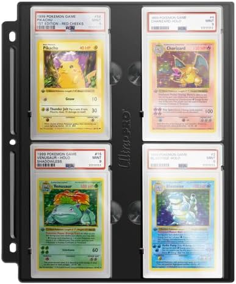 Ultra Pro 4-Pocket Pages for PSA, Black image number 2