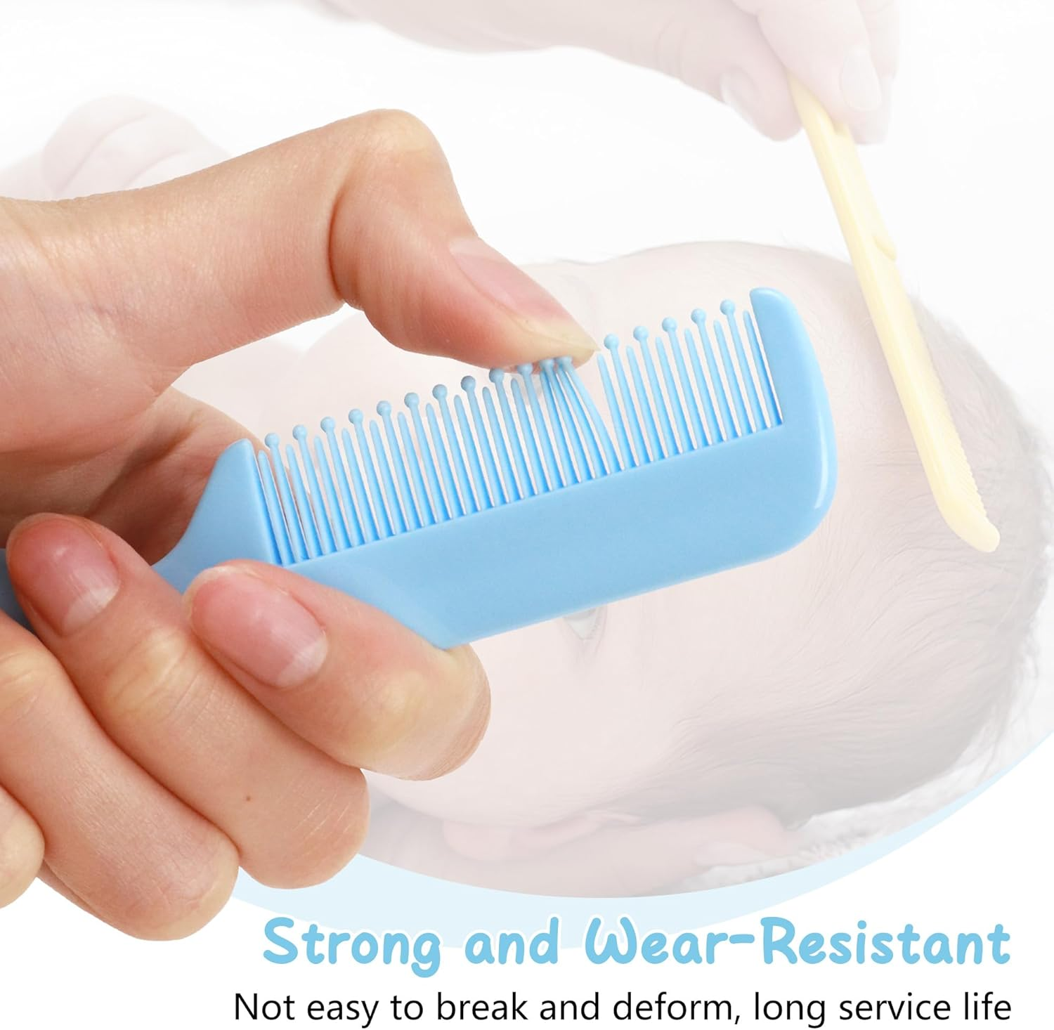 Zssxysm Pack of 4 Baby Hair Combs, Hair Brush for Boys and Girls, Small Baby Hair Brush with round Teeth, Cute Children'S Hair Brush Comb Gift Set, Massage Brush for Newborns and Toddlers