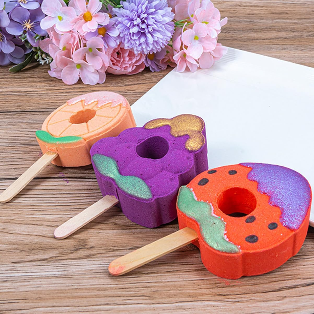 FOYTOKI 4Pcs Ball Essential Oil Creative Bathing Bomb for Boys and Girls Adults