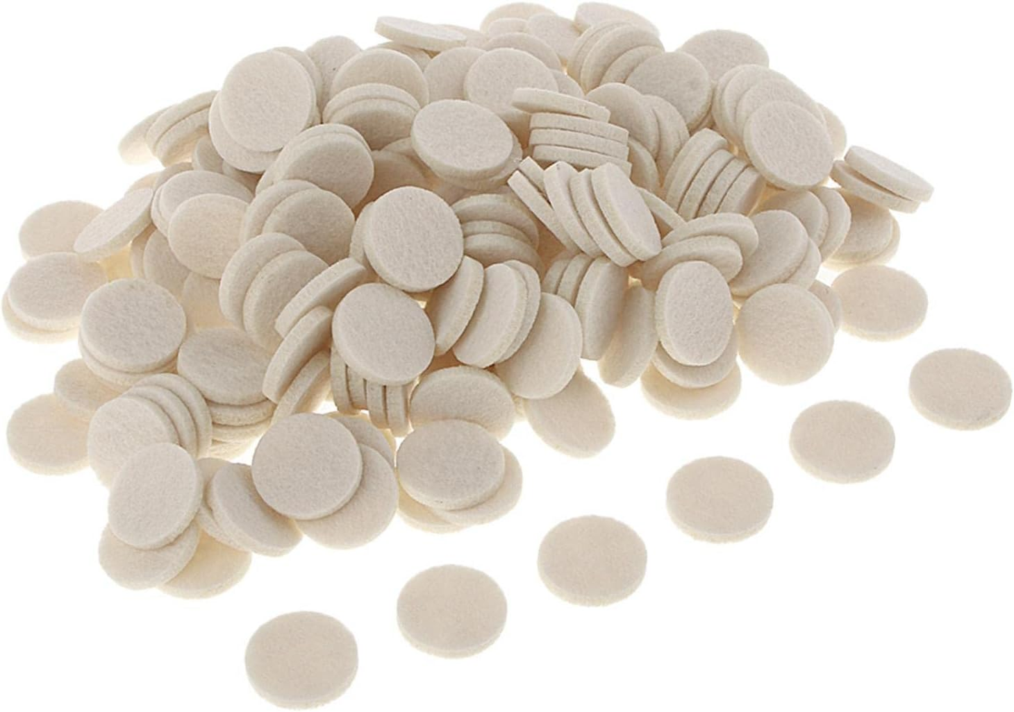 Qianly Bulk Pack of 200 Essential Oil Diffuser Pads for Locket Necklace and Car, Beige image number 2