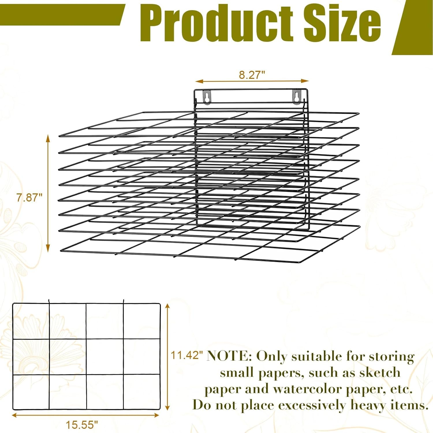 Lzttyee Art Drying Rack for Classroom Paint Drying Rack Small Art Drying Rack Wall Art Storage Rack with 8 Removable Shelves for Classrooms and Art Studios(8 Shelves) image number 5