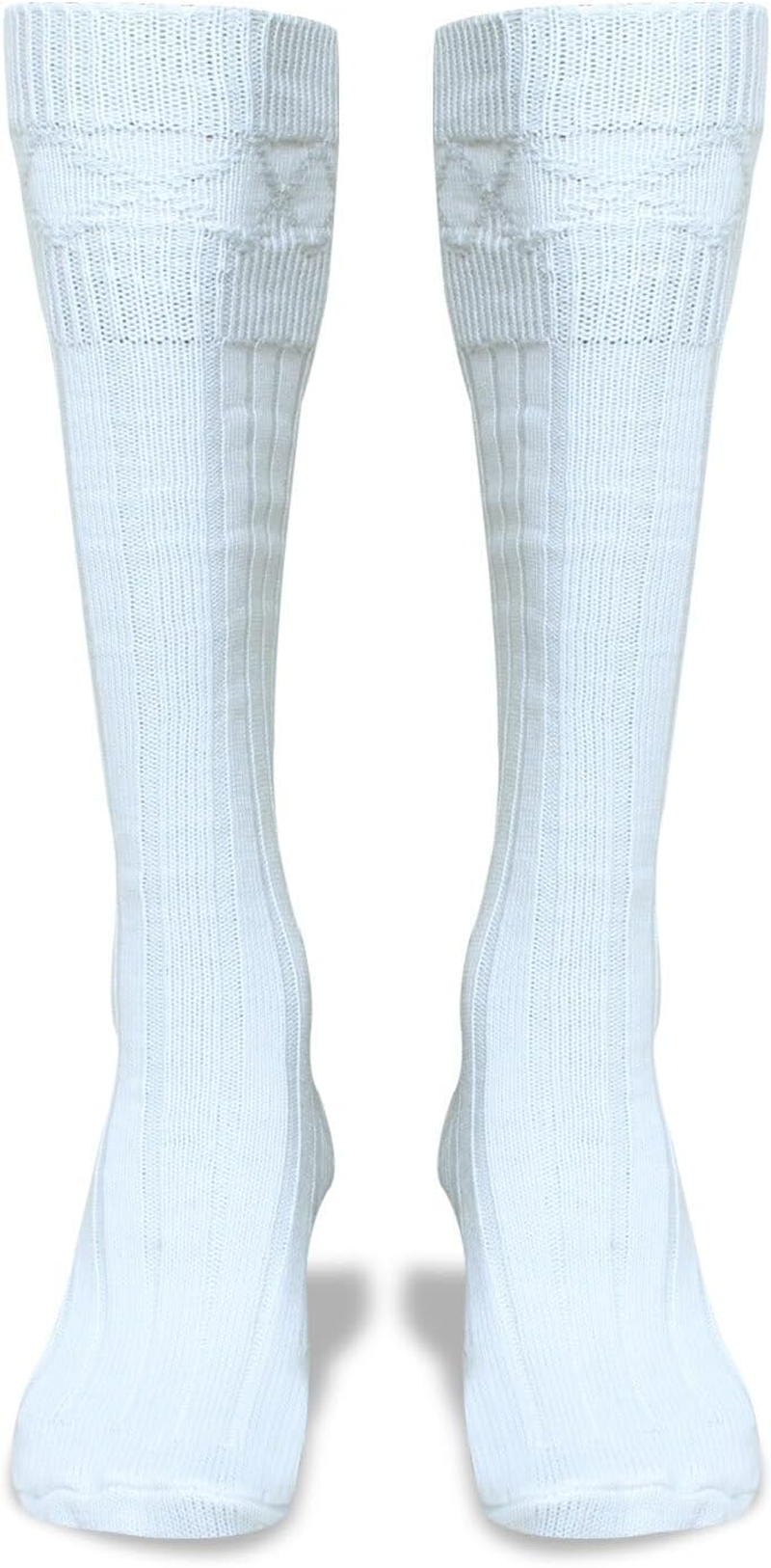 Scottish Highland Kilt Hose for Men, Ribbed Socks for USA Shoe Sizes, Wool Blend image number 5