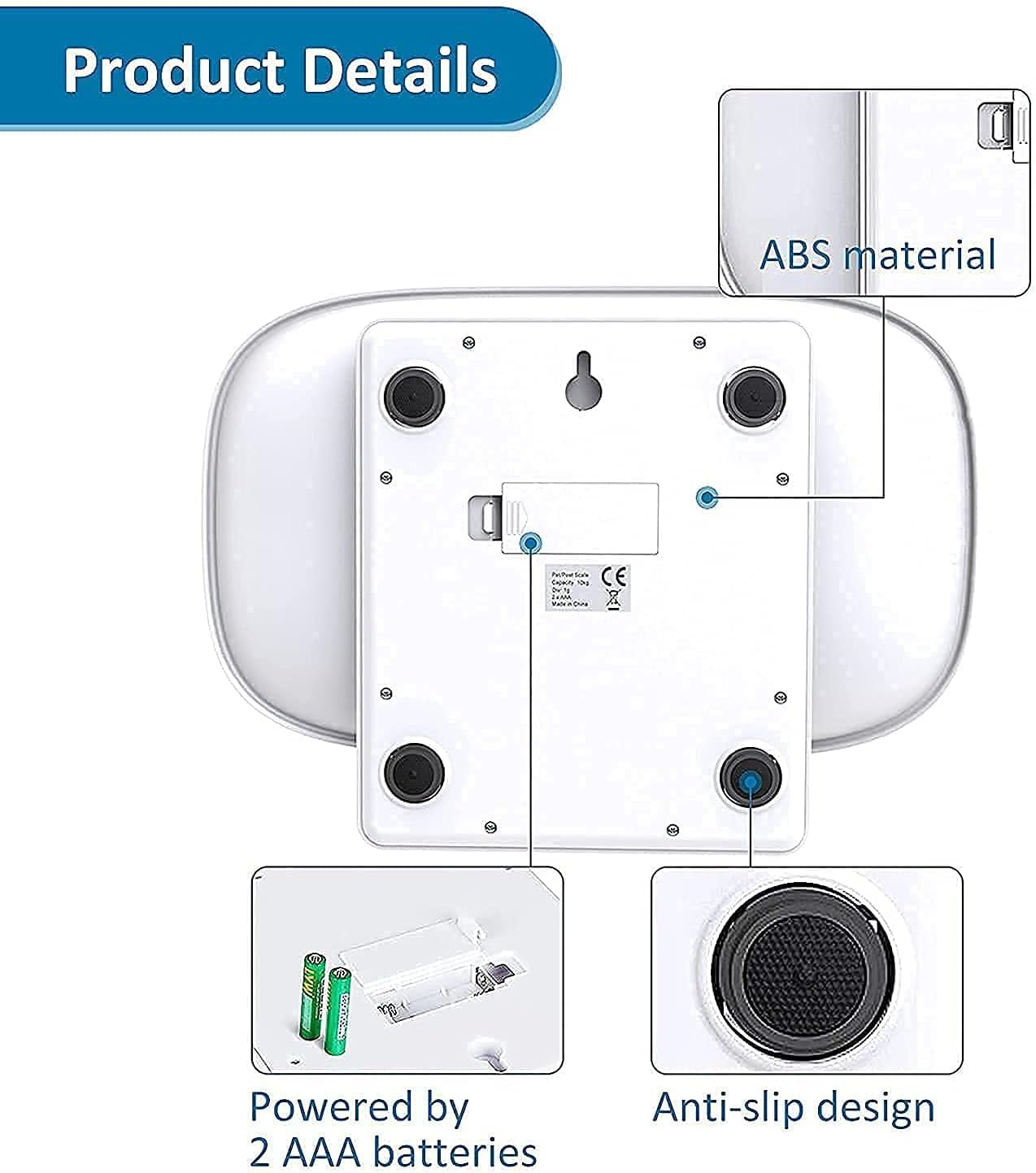 Digital Pet Scale Cat Scale Food Weight Mini Scale LCD Electronic Scales for Measure Small Dog Cat Small Animals Pet Food (Mini Pet Scale) image number 1