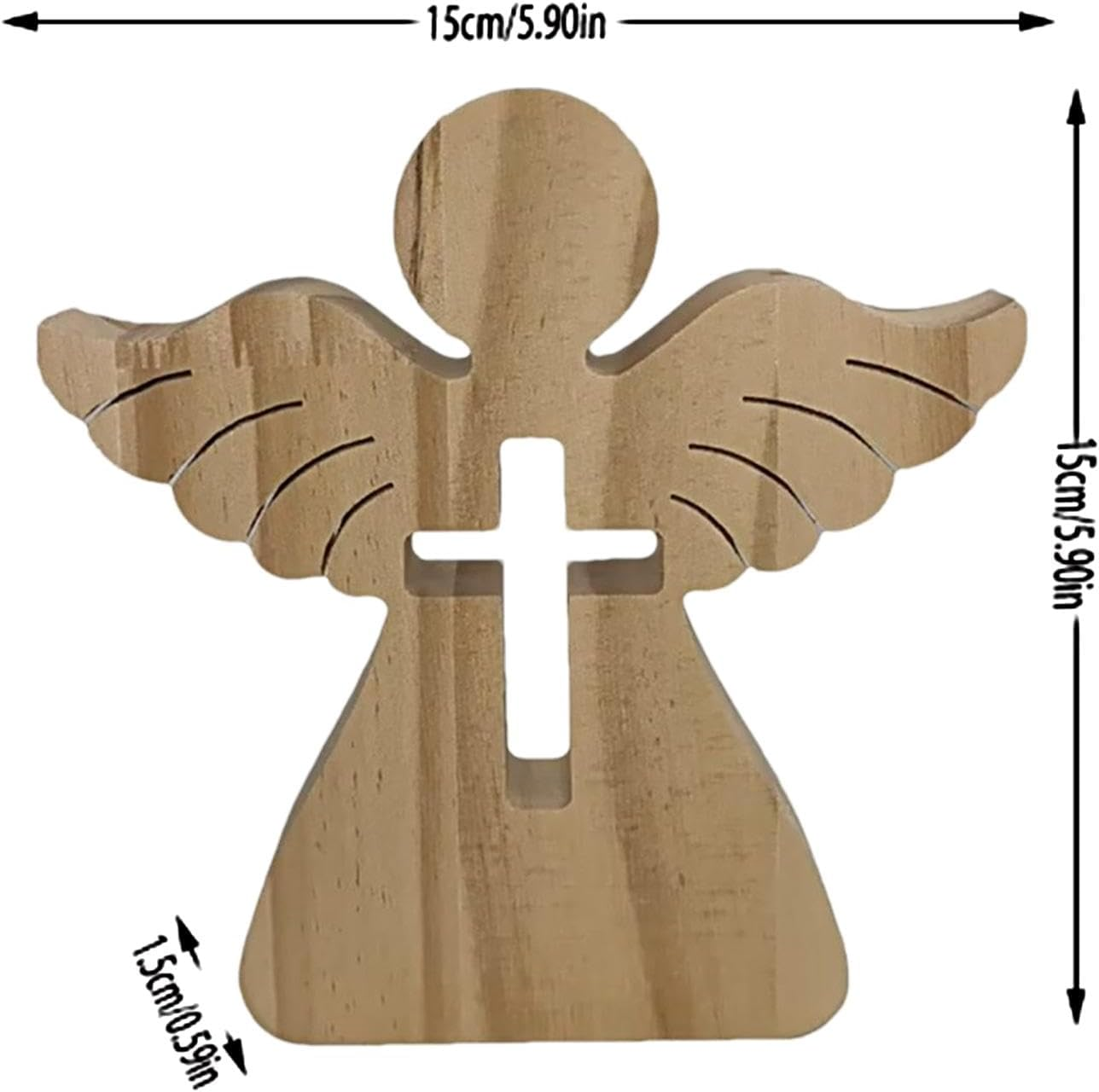 Wooden Money Holder Wooden Angel Money Clip with Angel Sculpture Made of Wood - Creative Wood Crafts Money Clip for Christening, Communion, Confirmation, Wedding