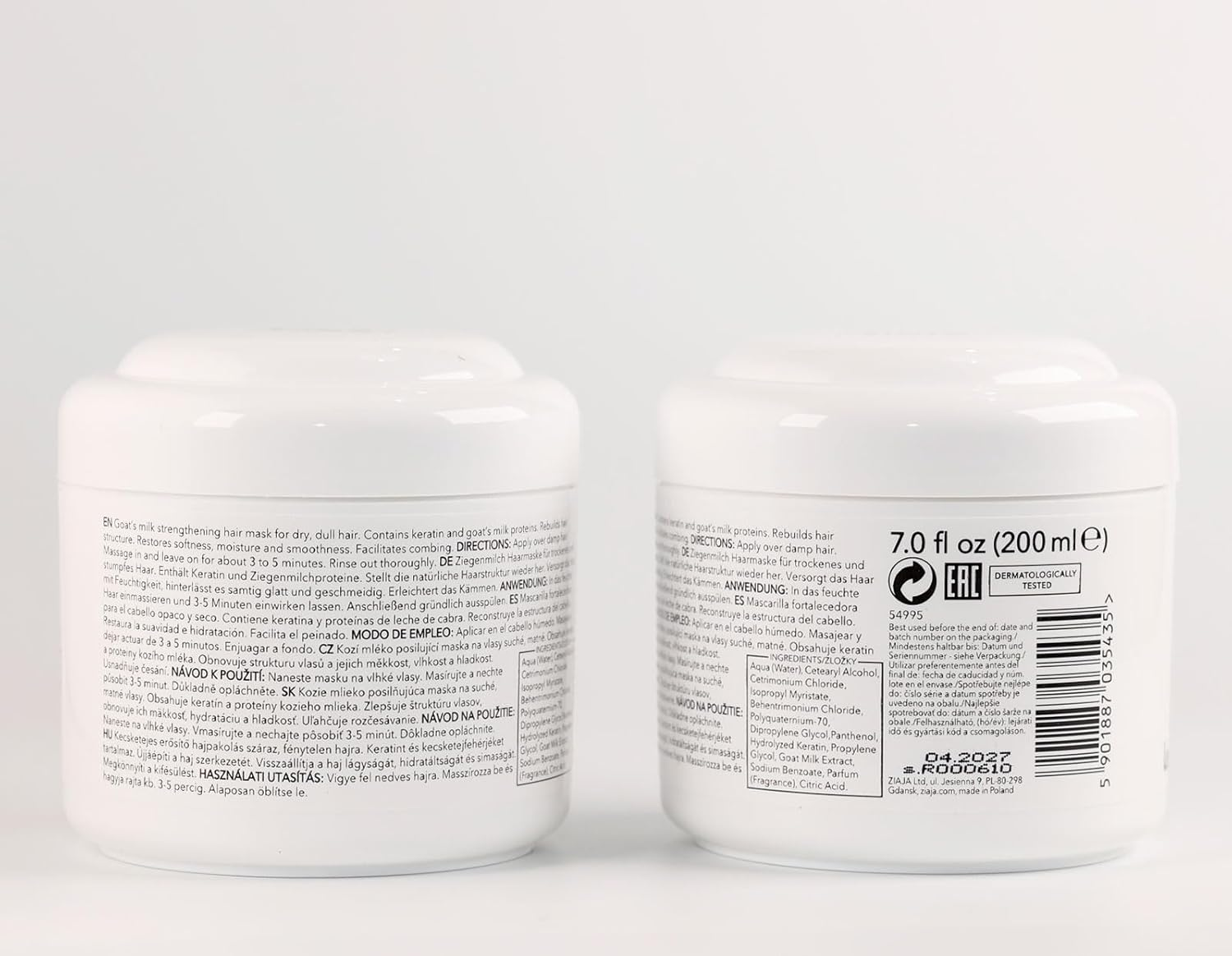 Ziaja Goat'S Milk Strengthening Hair Mask with Keratin, 200Ml image number 2