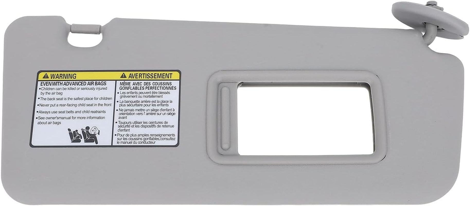 Right Passenger Side Sun Visor for RAV4 2004-2005, Sun Visor with Makeup Mirror, Car Sunvisor Replacement, Car Sun Shade Visor (Gray) image number 2