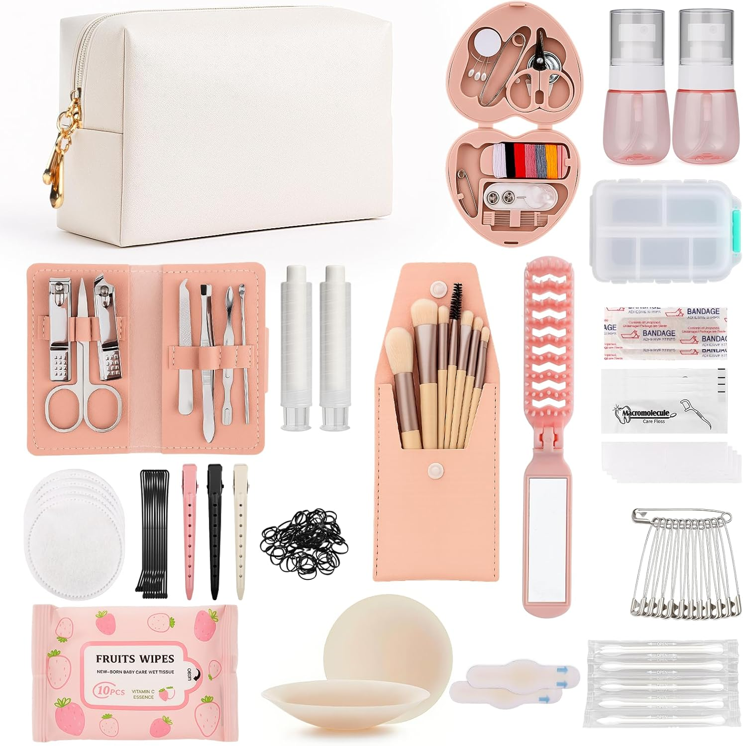 AIERSA Bride Emergency Kit for Wedding Day Items, Wedding Must-Have Essentials for Bride, Women Mini Travel Survival Kit for Gifts image number 3