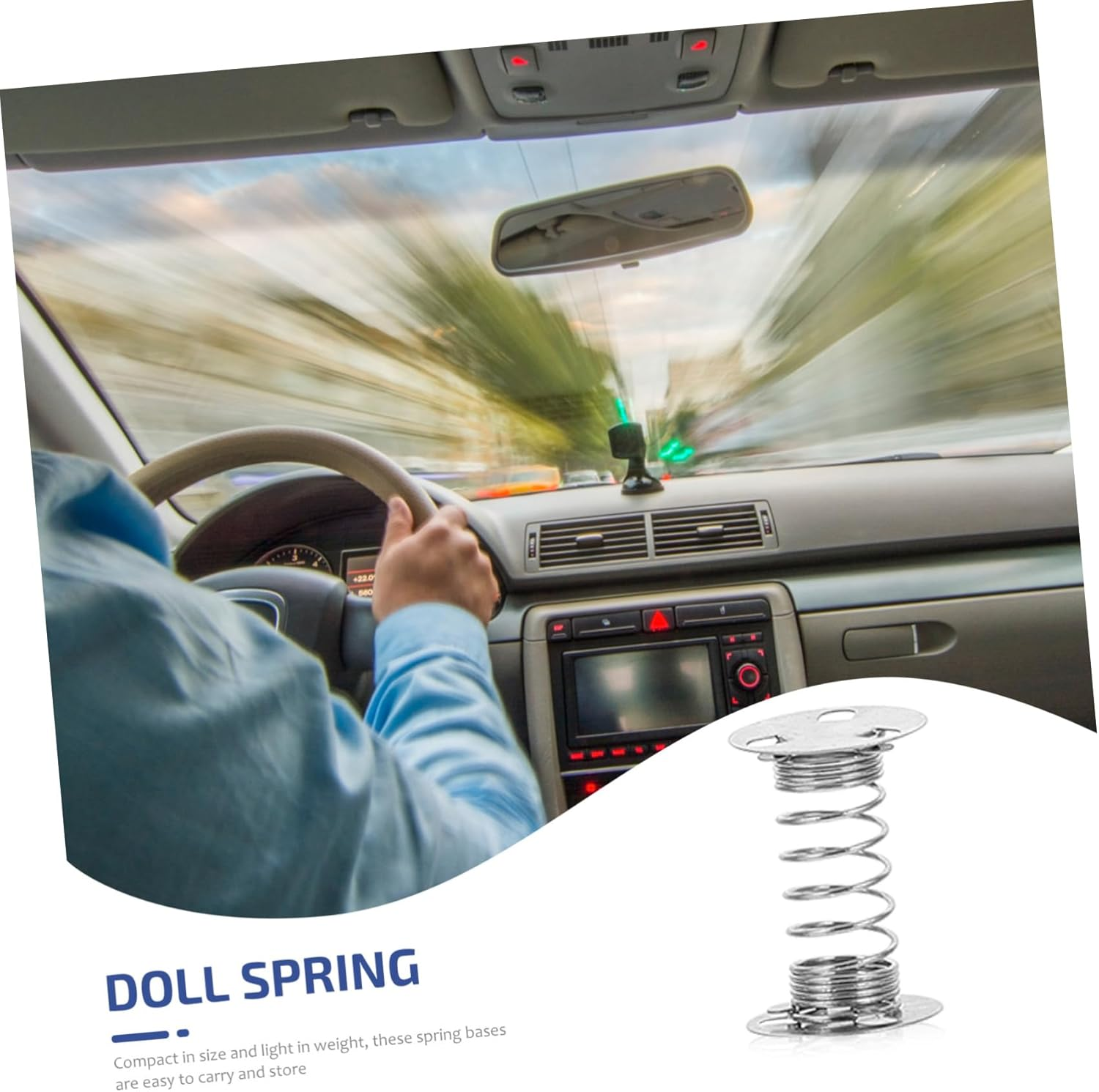 NUOBESTY Car Accessory 10Pcs Spring Gadgets Double Sided Car Dashboard Toy image number 3