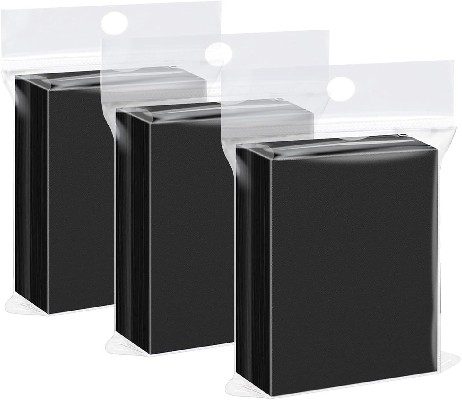 300 Pack Black Card Sleeves Soft &ndash; Cardguard Sleeves for Cards Standard Size Soft Card Protector Sleeves for Trading Cards, Decks, TCG, and Sports Cards Collection Storage 66 X 91Mm image number 1