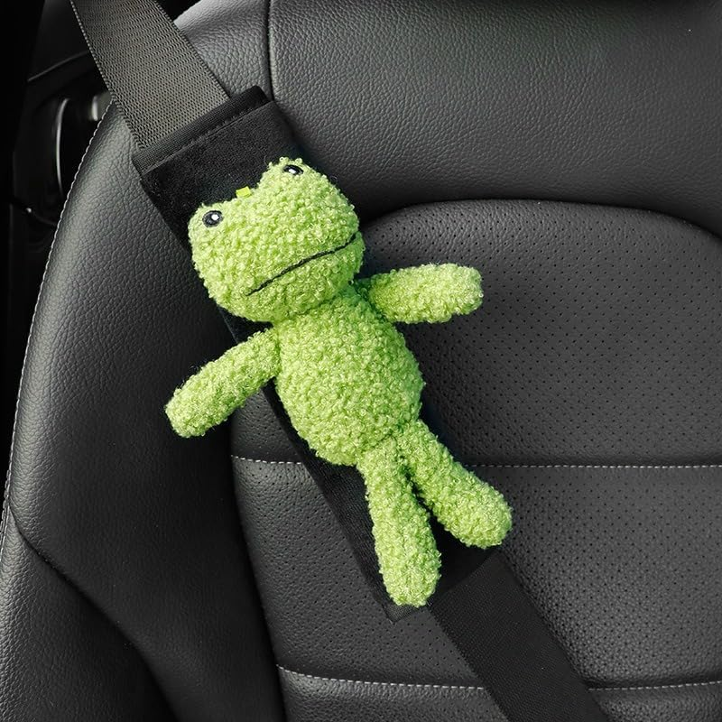 Car Seat Belt Cover Stocking Stuffers Cute Fluffy Pig Frog Sheep Dinosaur Safety Seatbelt Shoulder Pad Auto Accessory Neck Cushion Protector Seatbelt Shoulder Protector Nice Gift (Sheep)