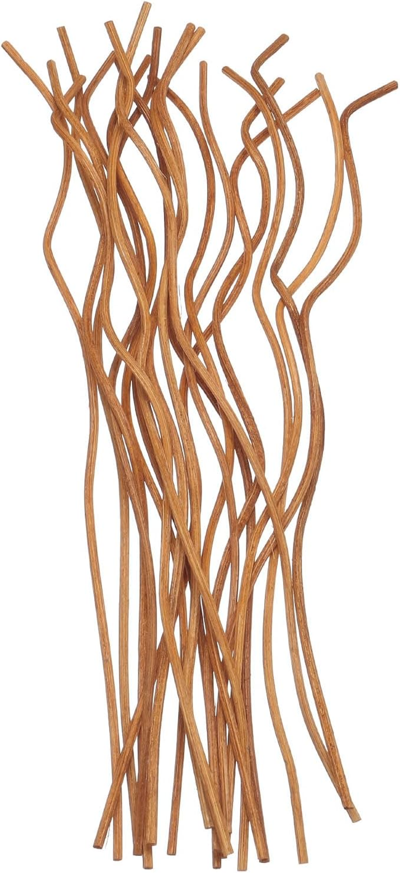 Sourcing Map 20Pcs Wavy Rattan Reed Diffuser Sticks, 28Cm/11 Natural Wooden Rattan Fragrance Diffuser Refill Sticks Replacement for Home, Bedroom, Hotel, Bathroom Shelf Decor (Light Coffee)