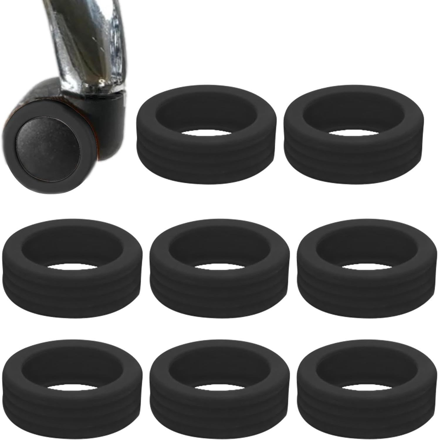 Luggage Wheel Cover | 8PCS Silicone Wheel Covers for Most Luggage | Portable Reduce Noise Suitcase Wheels Cover | Silicone Luggage Accessories image number 6
